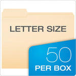 Pendaflex File Folder, 1/3-Cut Tab, Assorted, Letter Size, Manila, 50/Pack (54459EE)