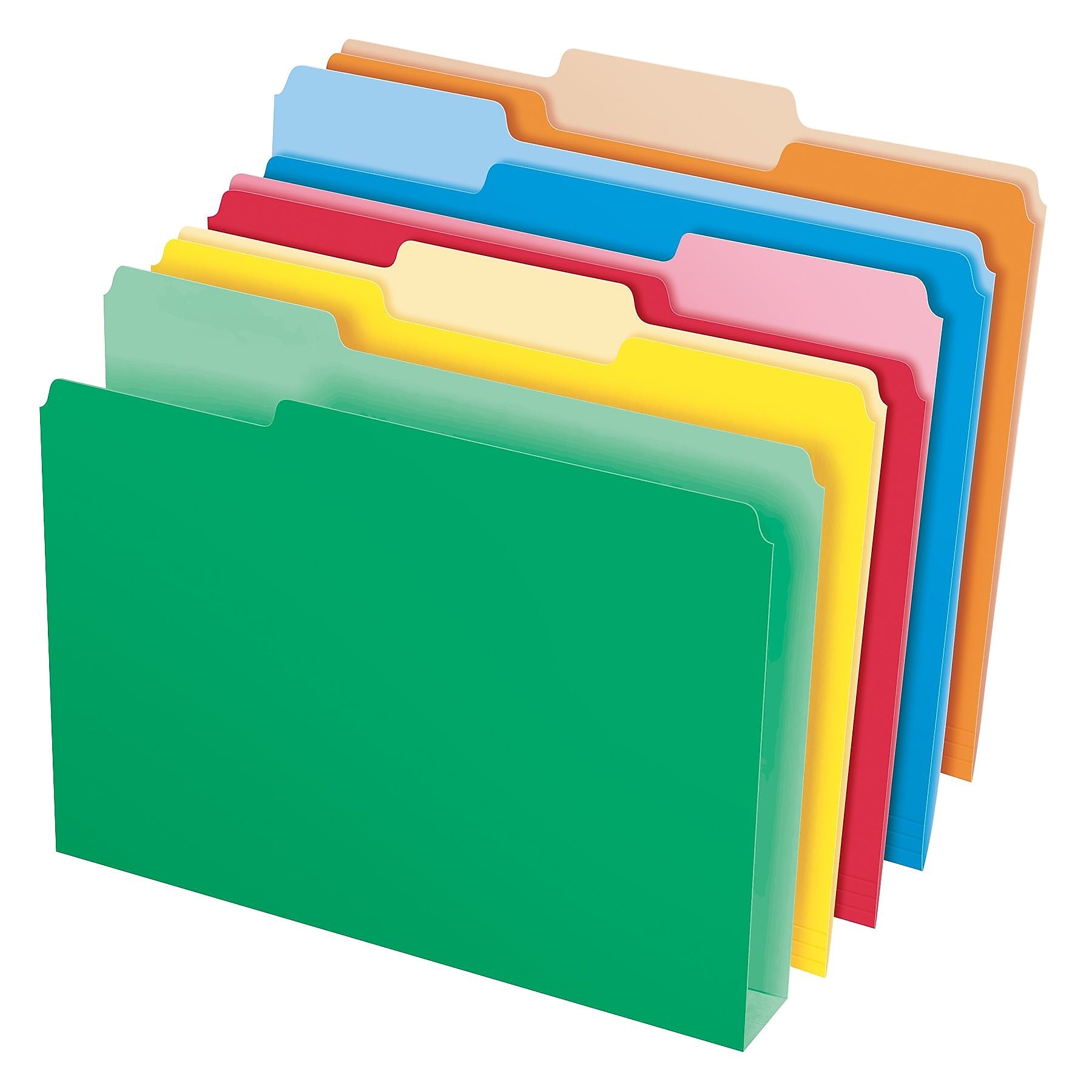 Pendaflex Recycled File Folder, 1/3-Cut Tab, Assorted, Letter Size, Multicolor, 50/Box (54460EE)