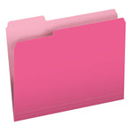 Pendaflex Recycled File Folder, 1/3-Cut Tab, Assorted, Letter Size, Pink/Light Pink, 100/Box (152 1/3 PIN)