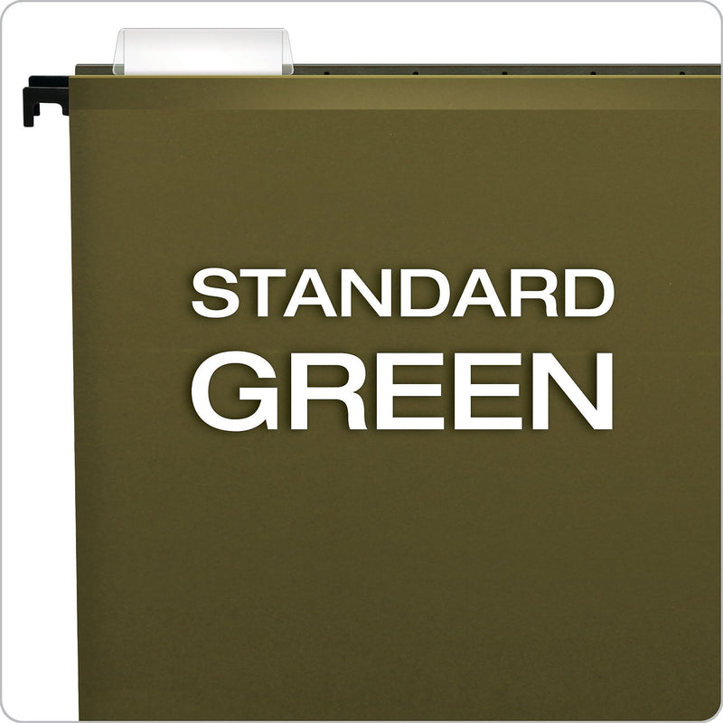 Pendaflex SureHook® 5-Tab Hanging File Folders, Letter Size, Green, 20/Box (6152 1/5)