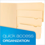 Pendaflex Recycled File Folder, 1/3-Cut Tab, Assorted, Letter Size, Manila, 24/Pack (10770)