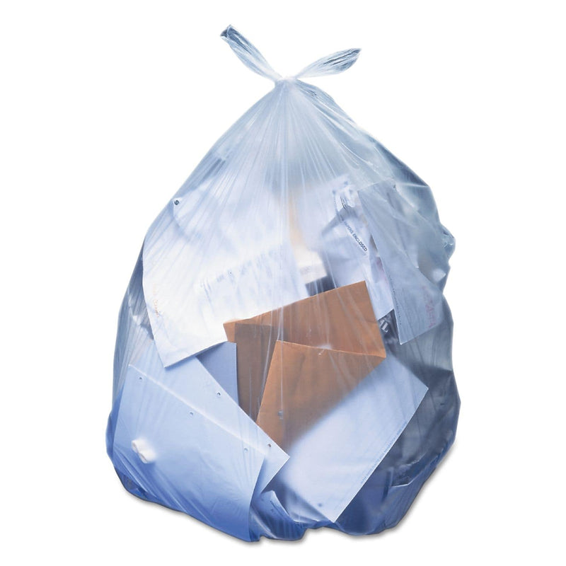 Unisan Heritage Bag Linear Low-Density Can Liners , Clear , 33gal , 250/Carton