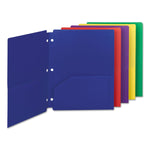 Smead® Campus.org® Poly Snap-In Two-Pocket Folder, 11 x 8 1/2, Assorted, 10/Pack (87939)
