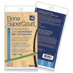 Bona Supercourt Athletic Floor Care Microfiber Wet Tacking Pad, 60", Light/dark Blue