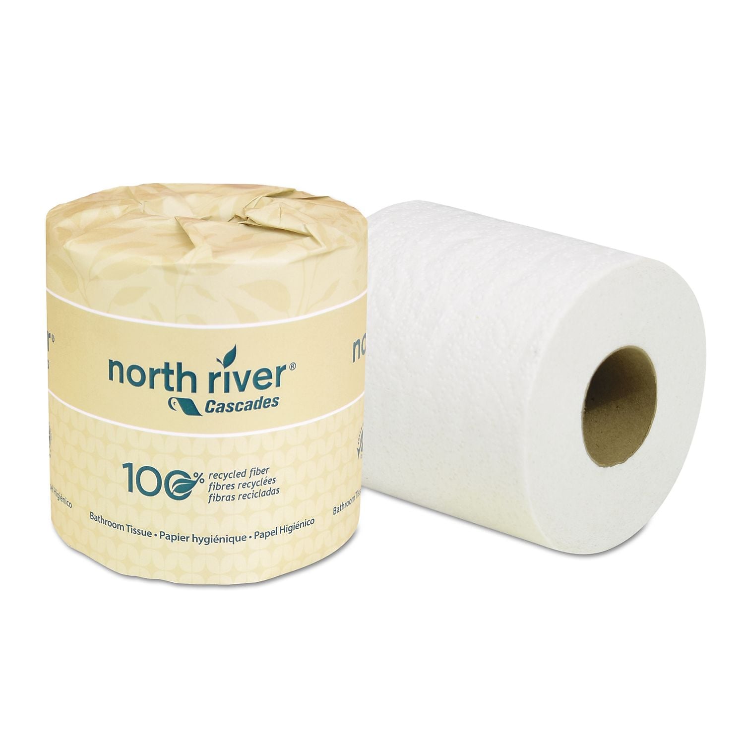 Cascades North River Standard Bathroom Tissue, 2-Ply, 4 X 3 3/16, 500/roll, 96/carton