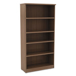 Alera® Valencia Series Bookcase, 5-Shelf, 31-3/4"W, Modern Walnut