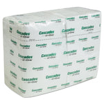 Cascades Cascades For Servone Napkins, 1-Ply, 6 1/2 X 4 1/4, White, 376/pk, 6016/carton