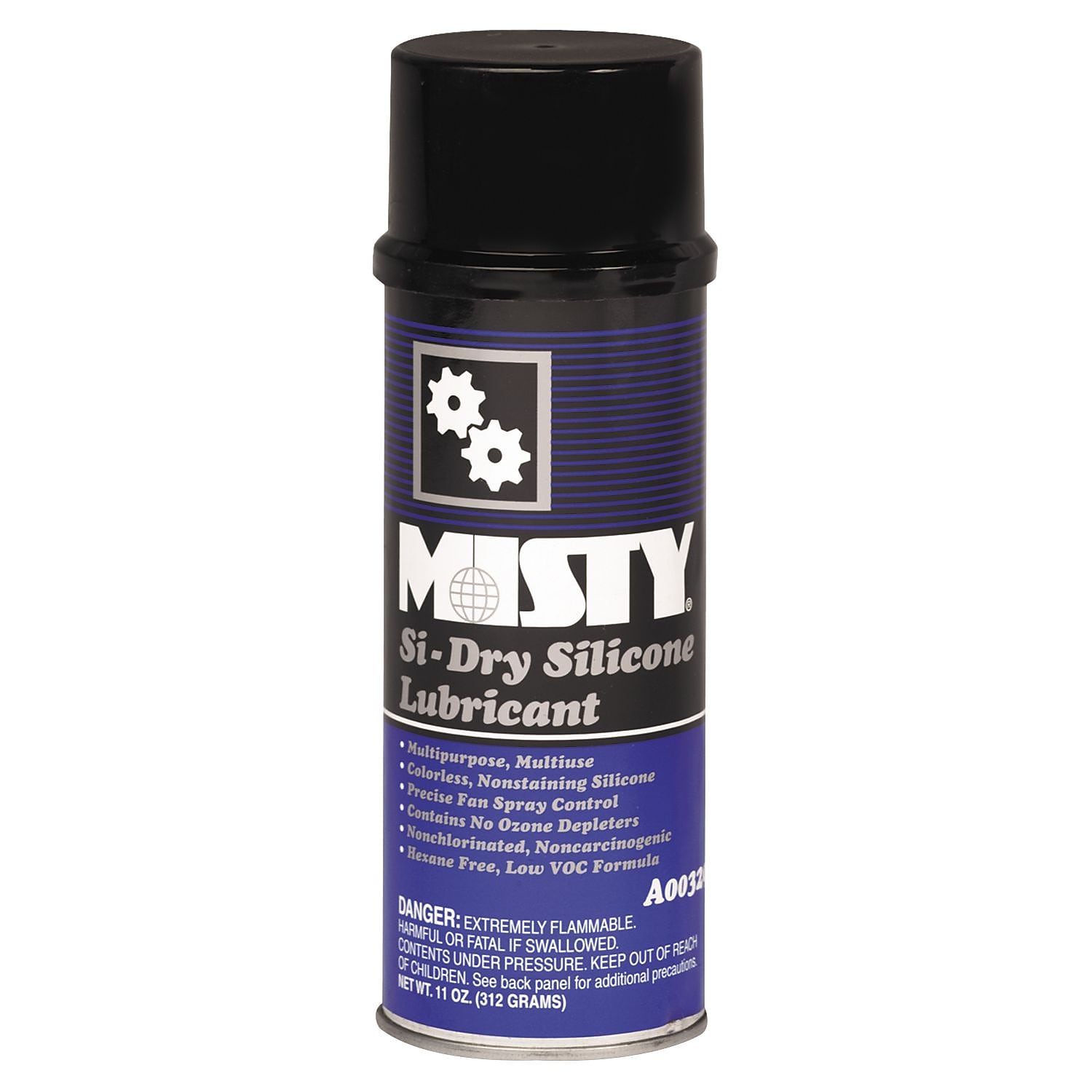 Misty Si-Dry Silicone Aerosol Lubricant, Medium Viscosity, 11 oz., 12/Carton (AMRA32916)
