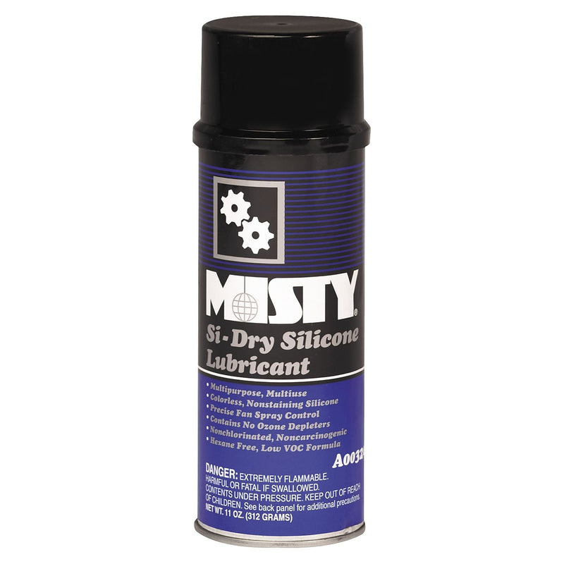 Misty Si-Dry Silicone Aerosol Lubricant, Medium Viscosity, 11 oz., 12/Carton (AMRA32916)