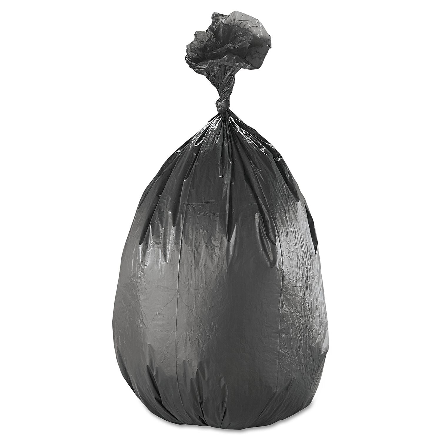 Inteplast Group High-Density Can Liner, 38 X 60, 60gal, 17mic, Black, 25/roll, 8 Rolls/carton