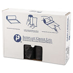 Inteplast Group High-Density Can Liner, 40 X 48, 45gal, 12mic, Black, 25/roll, 10 Rolls/carton