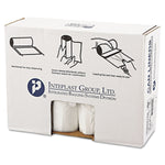 Inteplast Group High-Density Can Liner, 38 X 60, 60gal, 12mic, Clear, 25/roll, 8 Rolls/carton
