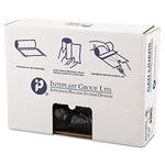 Inteplast Group High-Density Can Liner, 24 X 33, 16gal, 8mic, Black, 50/roll, 20 Rolls/carton
