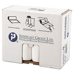 Inteplast Group Low-Density Can Liner, 30 X 36, 30gal, .7mil, White, 25/roll, 8 Rolls/carton
