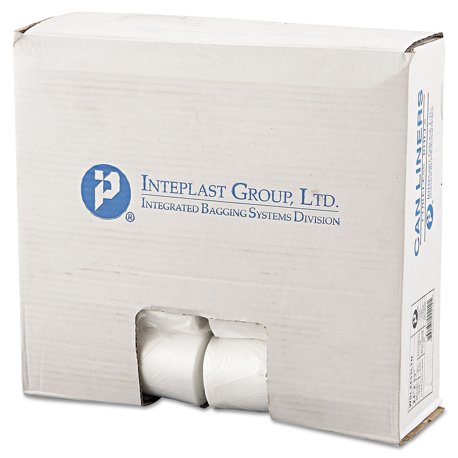 Inteplast Group Low-Density Can Liner, 24 X 33, 16gal, .35mil, Clear, 50/roll, 20 Rolls/carton