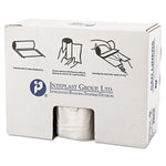 Inteplast Group High-Density Can Liner, 38 X 60, 60gal, 22mic, Clear, 25/roll, 6 Rolls/carton