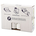 Inteplast Group High-Density Can Liner, 43 X 48, 60gal, 17mic, Clear, 25/roll, 8 Rolls/carton