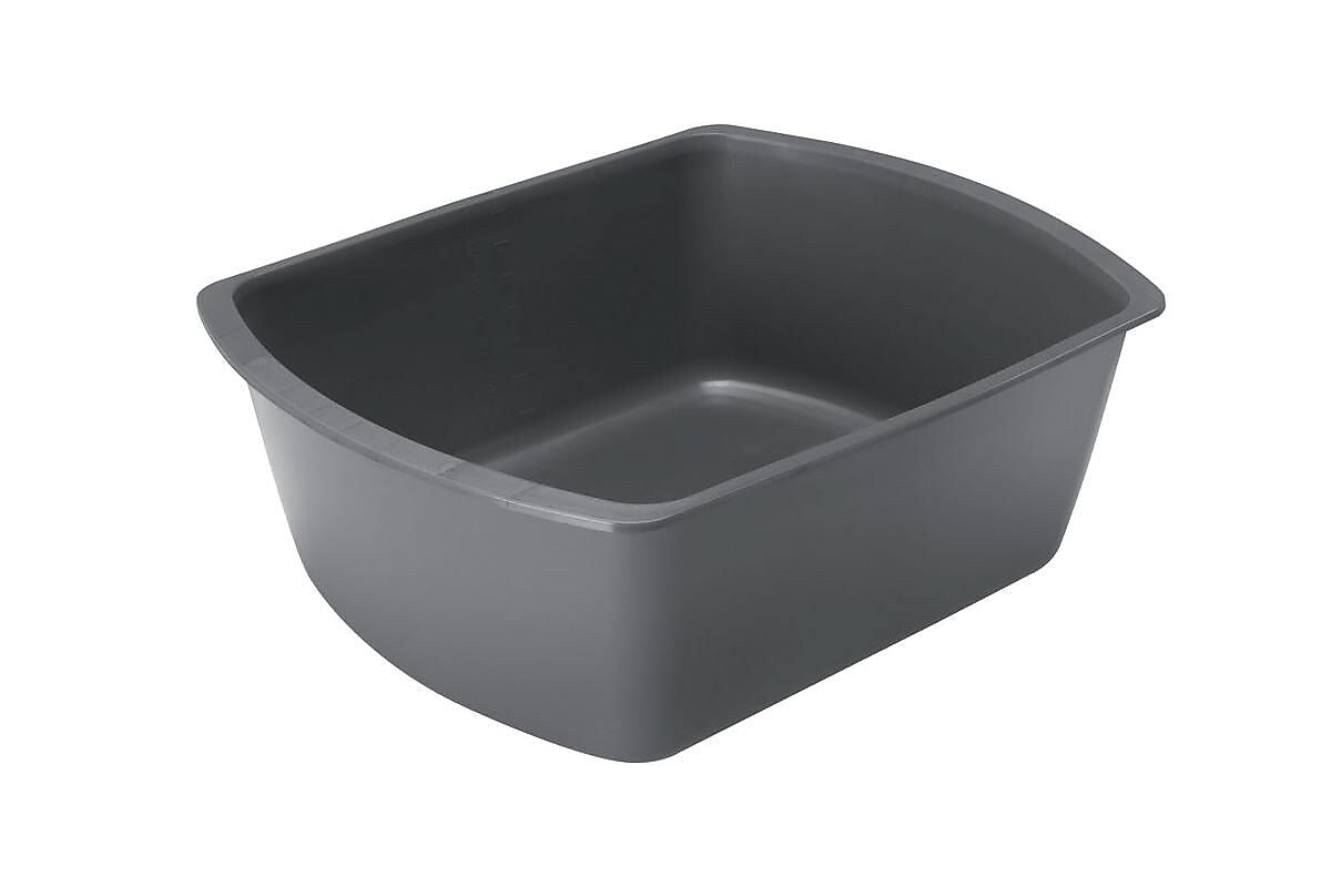 Medline Rectangular Plastic Washbasin 6QT Graphite (DYND80347)