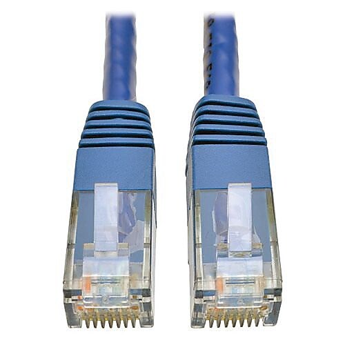 Tripp Lite N200-003-BL 3' Blue RJ-45 to RJ-45 Male/Male Cat6 Gigabit Molded Patch Cable