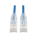 Tripp Lite N201-S03-BL 3' Blue RJ-45 to RJ-45 Male/Male Cat6 Gigabit Snagless Molded Slim UTP Patch Cable