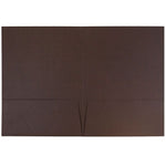 JAM Paper Linen 2-Pocket Presentation Folder, Chocolate Brown, 100/Carton (386LBRB)