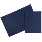 JAM Paper 2-Pocket Textured Linen Business Folders, Navy Blue, 50/Box (386LNAC)