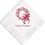 White Beverage Napkin - Custom Foil Imprint, 1000/BX