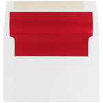 JAM Paper A8 Foil Lined Invitation Envelopes, 5.5 x 8.125, White with Red Foil, 25/Pack (3243657)