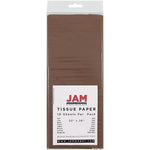 JAM Paper 20" x 26" Tissue Paper, Brown, 10 Sheets/Pack (1152349)