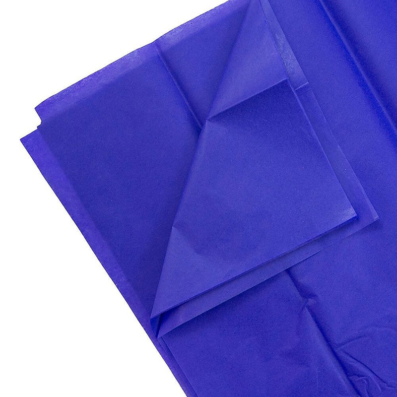JAM Paper 20" x 26" Tissue Paper, Presidential Blue, 10 Sheets/Pack (1152354)