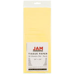 JAM Paper 20" x 26" Tissue Paper, Yellow, 10 Sheets/Pack (1152359)