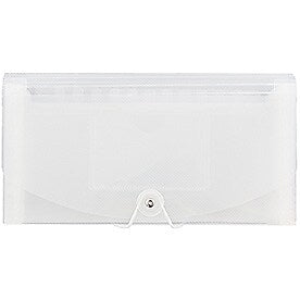 Jam Paper Plastic File Pocket, Check Size, Clear (2163595)