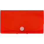 Jam Paper Plastic File Pocket, Check Size, Red (2167012)
