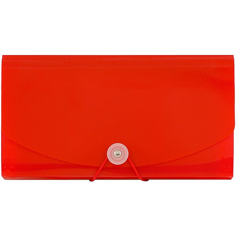 Jam Paper Plastic File Pocket, Check Size, Red (2167012)