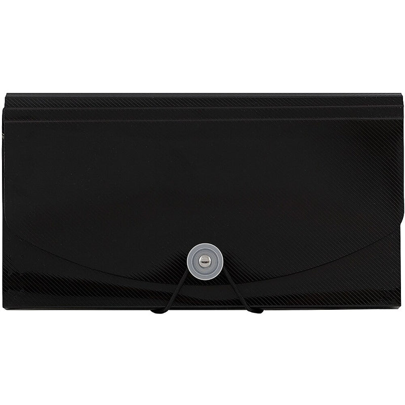 Jam Paper Plastic File Pocket, Check Size, Black (2167013)