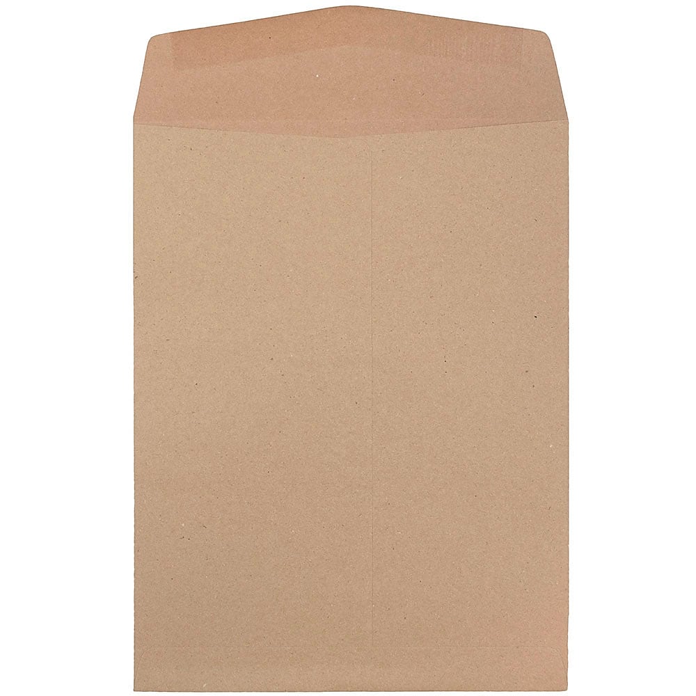 JAM Paper 9" x 12" Kraft Open End Catalog Envelopes, Brown Kraft Paper Bag, 10/Pack (38288)