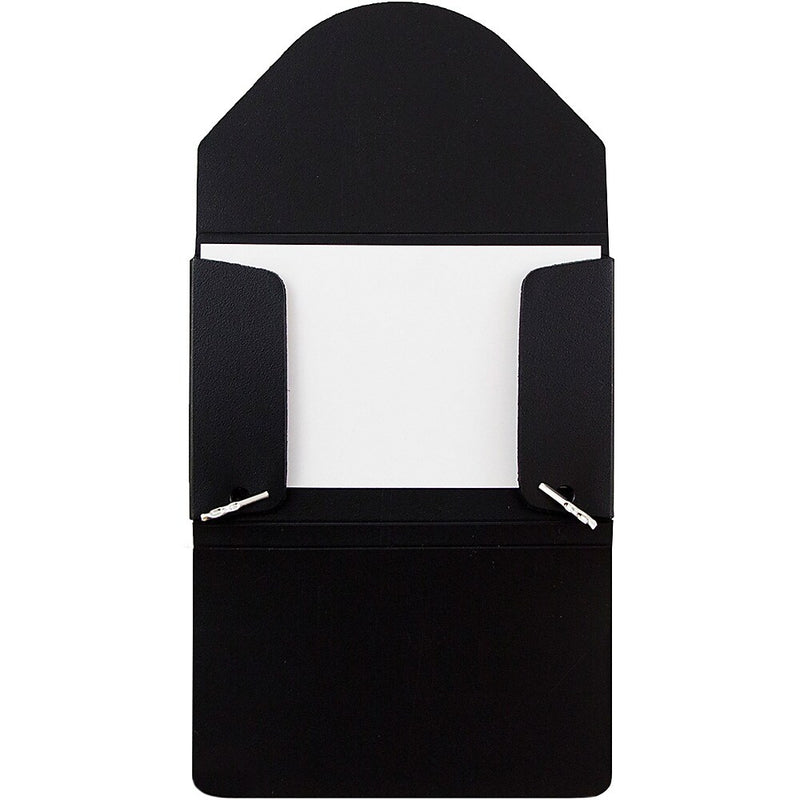JAM Paper® Plastic Business Card Holder Case with Round Flap, Black Solid, Sold Individually (9167043)