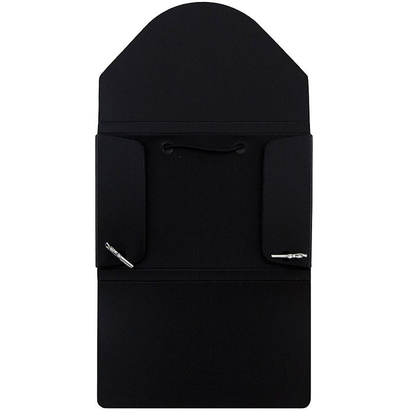 JAM Paper® Plastic Business Card Holder Case with Round Flap, Black Solid, Sold Individually (9167043)