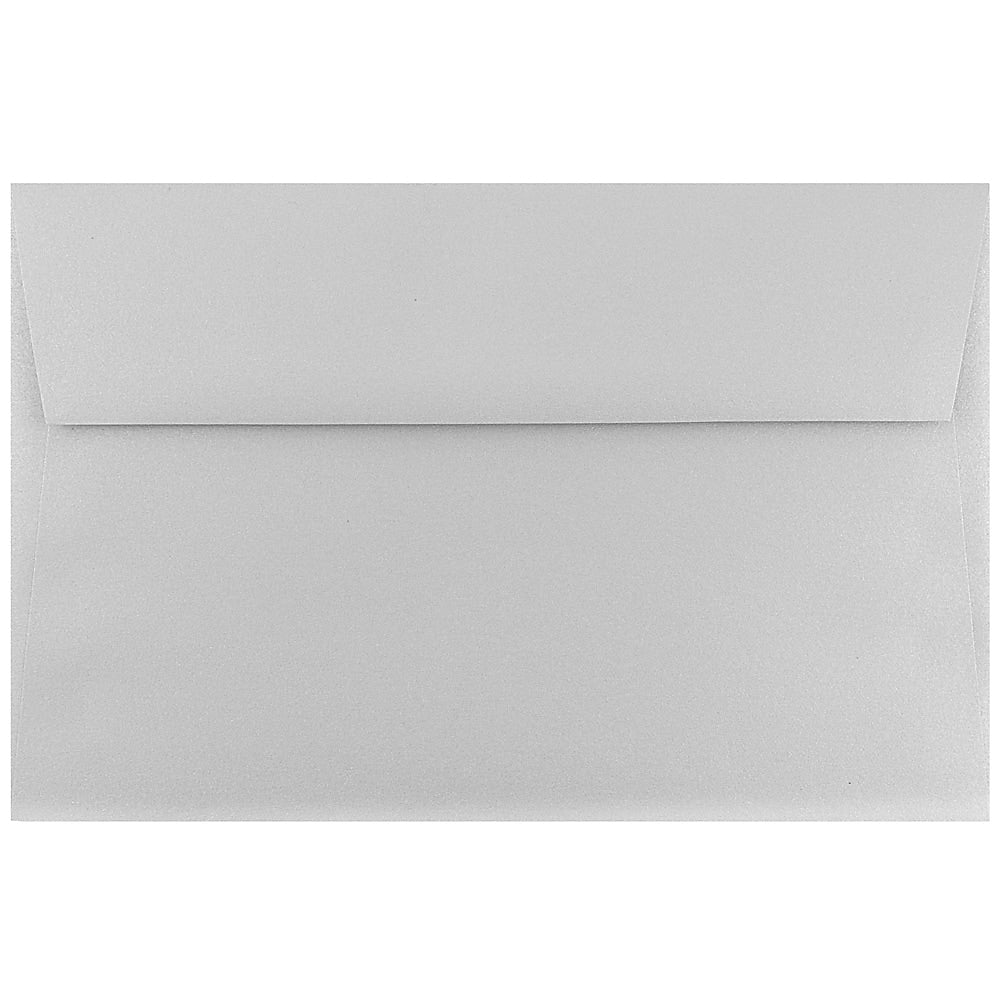 JAM Paper A9 Metallic Invitation Envelopes, 5.75 x 8.75, Stardream Silver, 25/Pack (211817120)