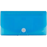Jam Paper Plastic File Pocket, Check Size, Blue (221618980)