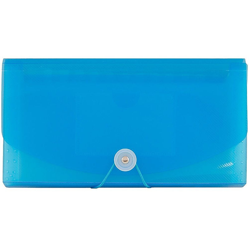 Jam Paper Plastic File Pocket, Check Size, Blue (221618980)