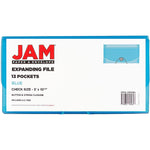 Jam Paper Plastic File Pocket, Check Size, Blue (221618980)