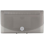 Jam Paper Plastic File Pocket, Check Size, Smoke Gray (221618981)