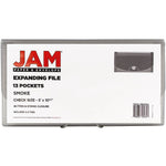 Jam Paper Plastic File Pocket, Check Size, Smoke Gray (221618981)