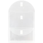 JAM Paper® 2 Pocket Plastic Envelope with Hook & Loop, Letter Open End, 9.5 x 11.5, Clear, Sold Individually (2163613478)