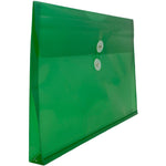 JAM Paper® Plastic Envelopes with Button and String Tie Closure, Legal Booklet, 9.75 x 14.5, Green, 12/Pack (219B1GR)