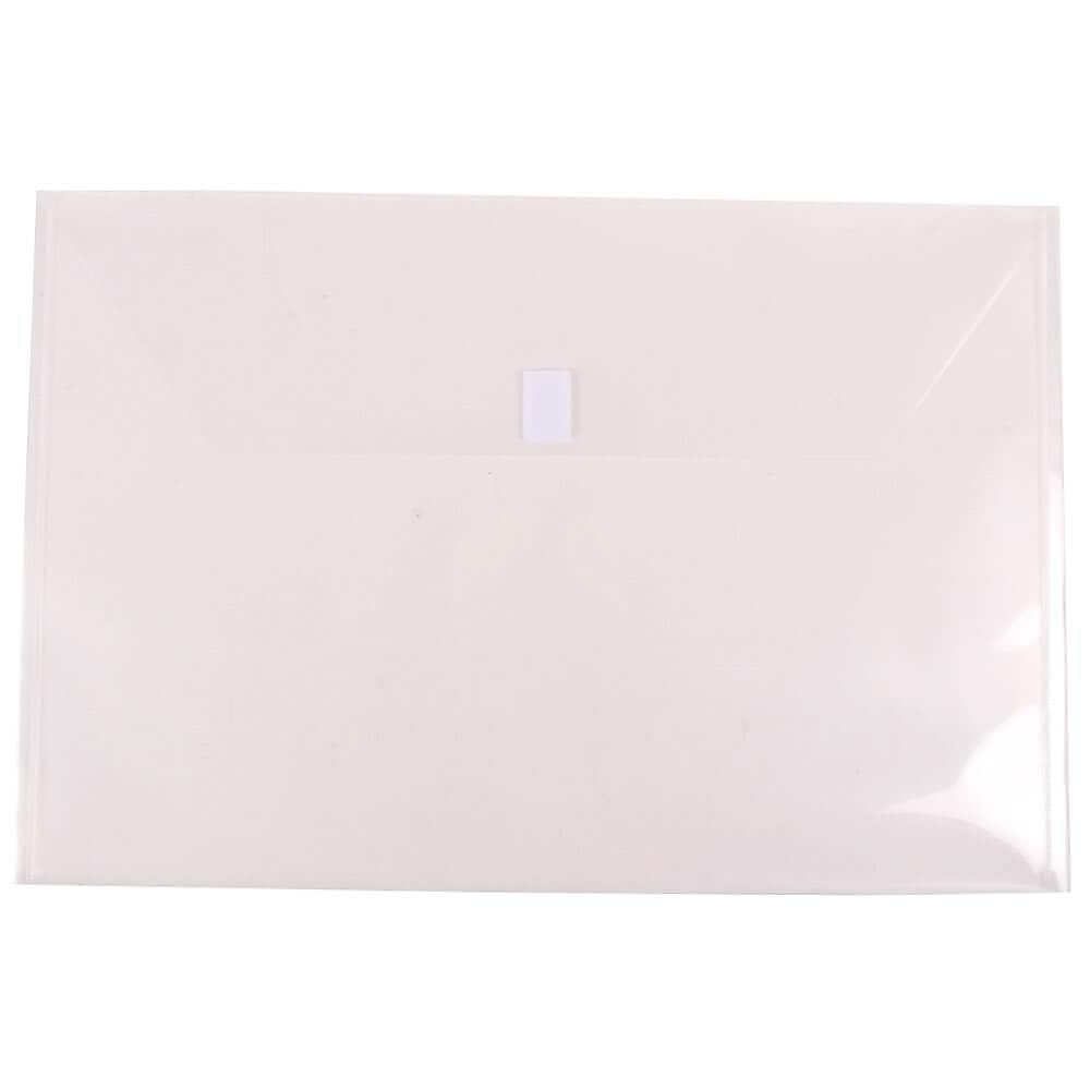Jam Paper Plastic File Pocket, Legal Size, Clear, 12/Pack (457V0CL)