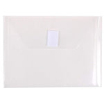 JAM Paper® Plastic Envelopes with Hook & Loop Closure, Index Booklet, 5.5 x 7.5, Clear, 12/Pack (920V0CL)