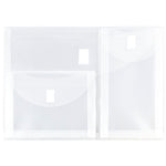 JAM Paper® 3 Pocket Plastic Envelope with Hook & Loop, Letter Booklet, 9.75 x 13, Clear, Sold Individually (B35318B)