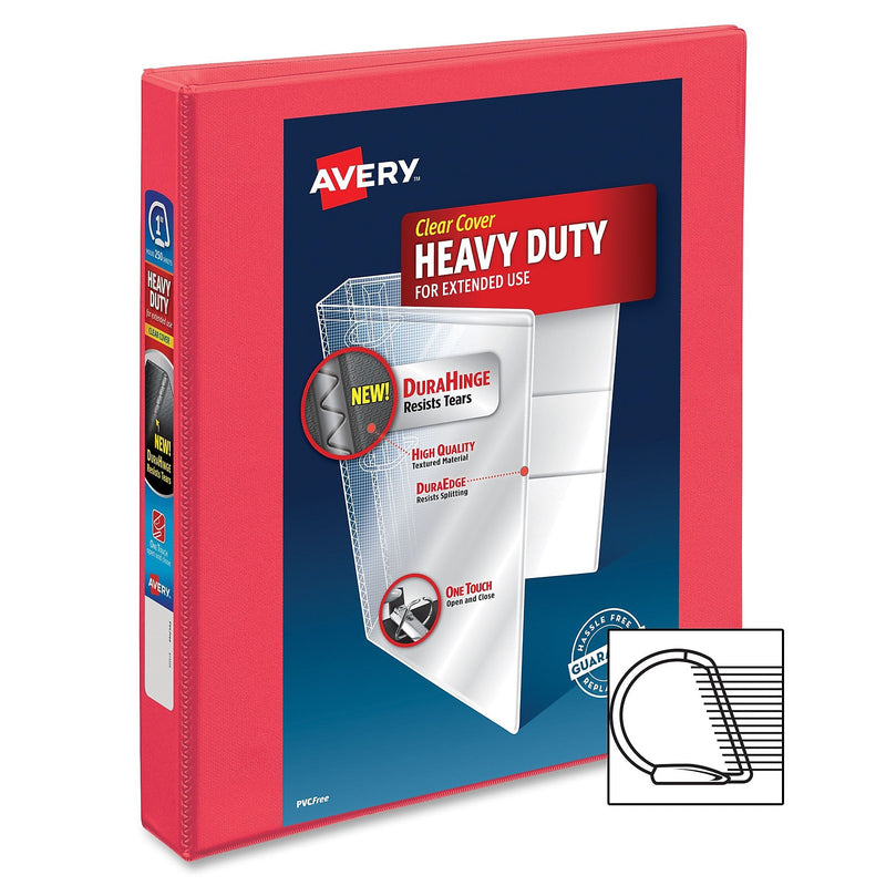 Avery Heavy Duty 1" Flexible Poly Binders, Slant Ring, (AVE17293)